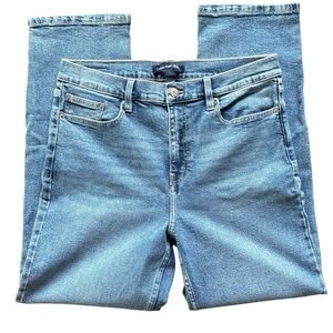 Calvin Klein SZ 12 Women High Rise Straight Leg Jean Light Blue NWOT